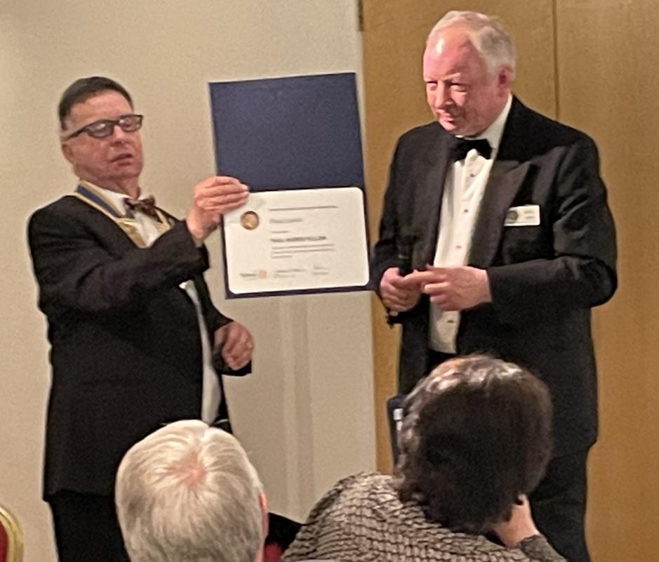 Paul Harris Presentation Rotary Club of Manningtree Stour Valley