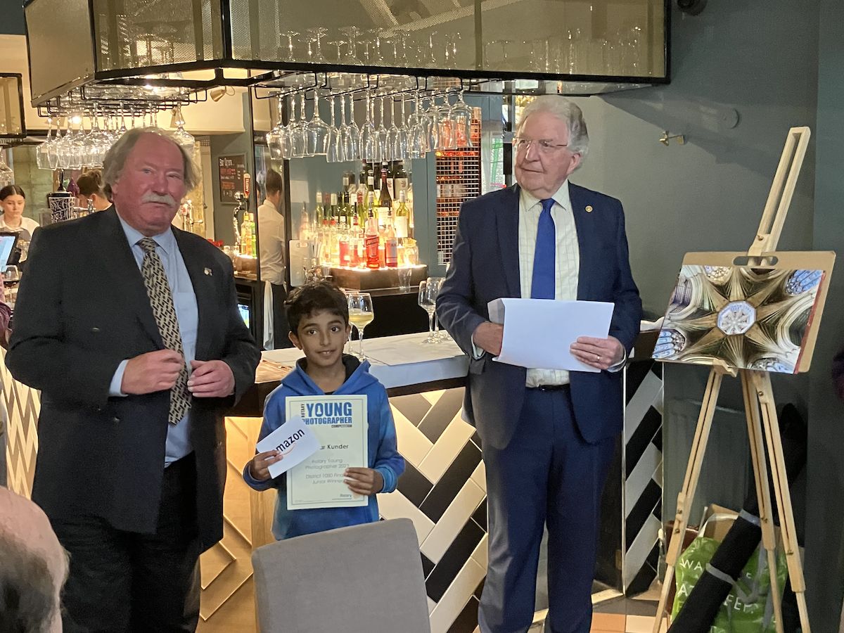 Rotary Young Photographer Competition 2023 - Shrivar receiving his District Prize