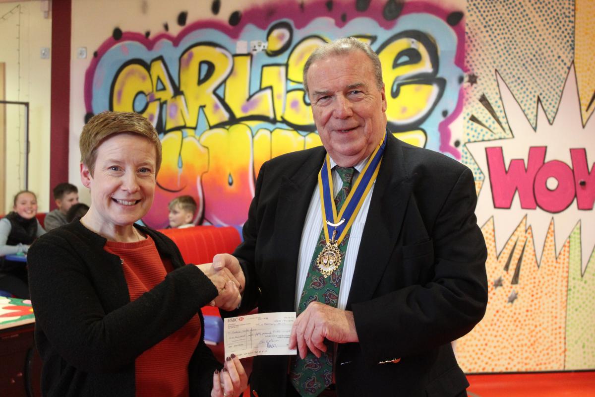 Presentation of Funds To Local Charities - Lindsay Buckle of Carlisle Youth Zone 