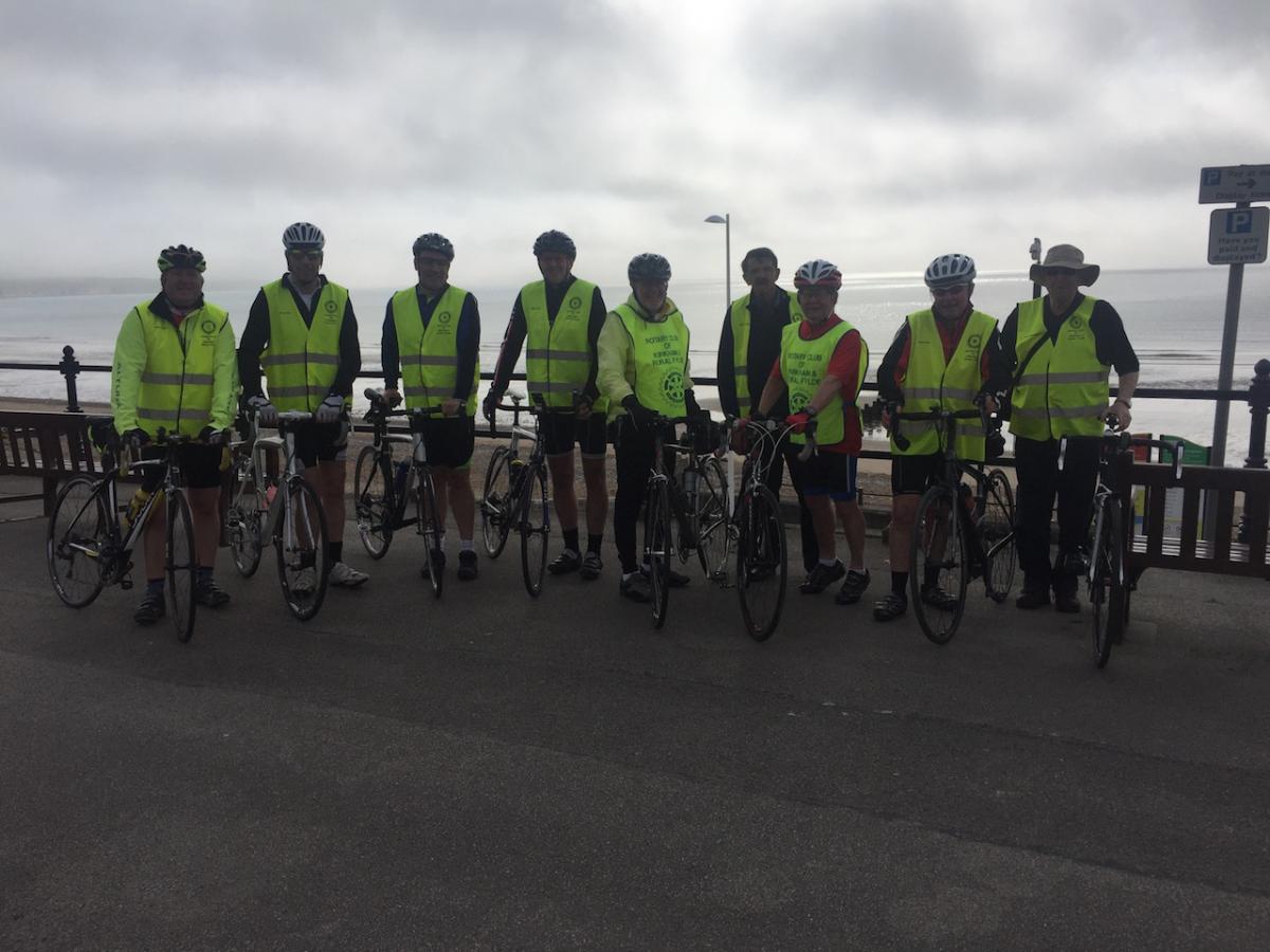 Kirkham Rotary coast to coast ride 2016 - The team all set to go