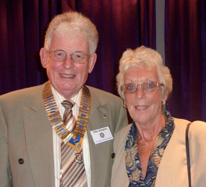 2012 D1230 District Governor's Handover  - Incoming Greenock Rotary President Mike Kimpton with his wife, Sandra