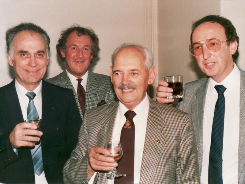 1989 The Rotary Club of Southport Links Inaugural Charter Night - James Atty, David Thompson, Harry Hewitson and Gordon Hindle