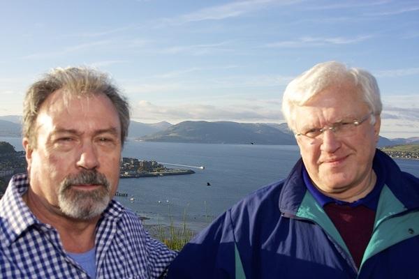 Oct 2012 -  RIBI President John Minhinick visits Greenock - There was just enough time for Alex to show John and Sheila the views across the River Clyde to the Cowal Peninsula.