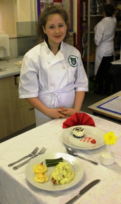 Young Chef 2014/15 - Kelly with her meal