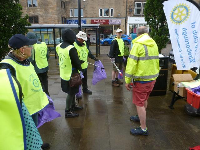 Supporting the Environment - Seventh Area of Focus - Members and friends gather for the first litter picking foray