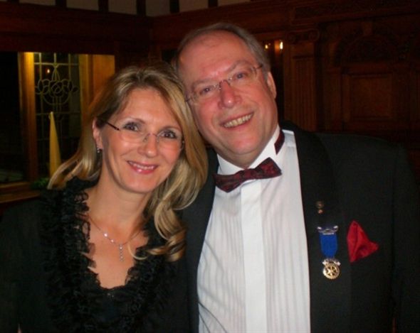PRESIDENT'S NIGHT 2011 - There was no picture of Rtn Nigel Turner this year - because he was the photographer for the evening. So here is how he and his wife, Louise, looked at the 2010 President's Night. Much the same! (Well, Louise anyway.)