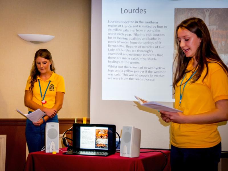 Scouts and Pilgrims - Eve and Alice present the story of their Lourdes visit to the members of