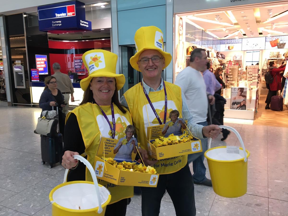 Marie Curie Collection at Heathrow T5 March 2017 - First shift reporting for duty