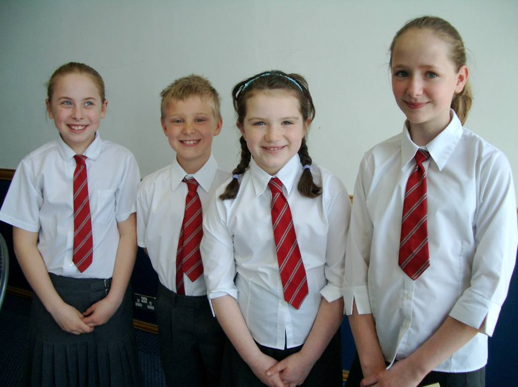 Junior Public Speaking 2008 - L-R Amy, Lewis, Aalish and Emke