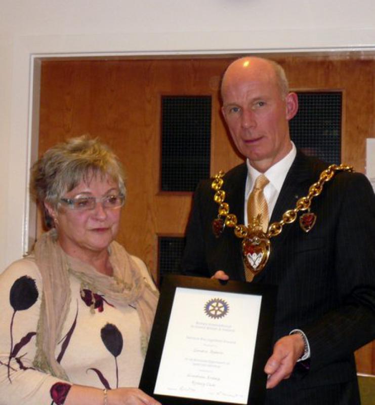 Various Activities - Mayors Evening Award  to Sandra Roberts Jan 2014