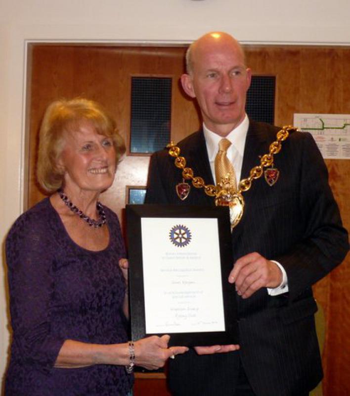 Various Activities - Mayors evening Award to Janet Morgan Jan 2014