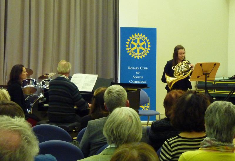 Mar 2014 District 1080  Young Musician Competition, the Leys School - Millie opens the competition (Cambridge South)