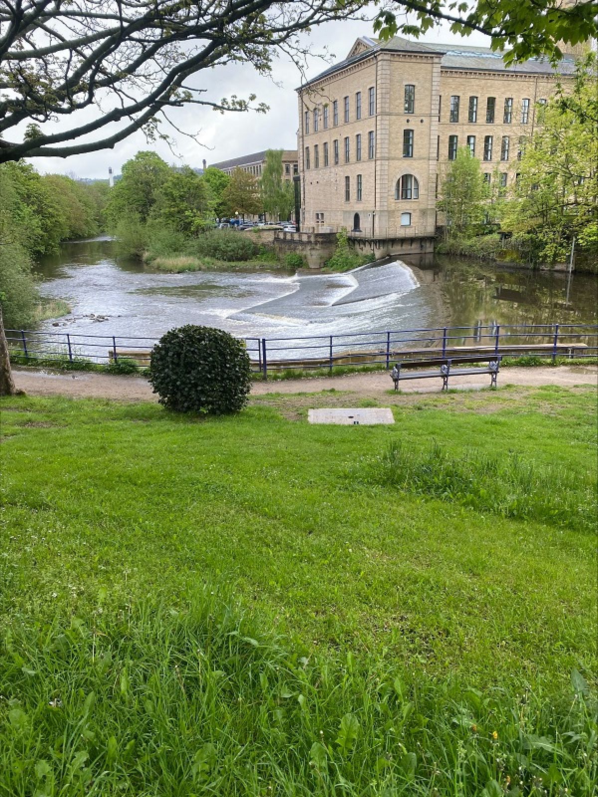------Sponsored Walk from Ripon Cathedral to Bradford Cathedral------ Raises £2,100 - Walking by the River Aire in Saltaire