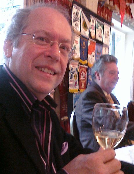 ARCHIVE - Chardonnay for breakfast. Nigel Turner toasts the success of the fundraising 'Not the Beaujolais Breakfast' and wine tasting event at Wilmslow Dean Rotary Club in November 2009.
