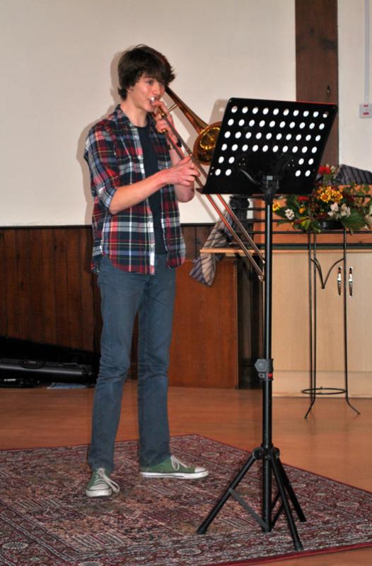 Rotary Young Musician Competition 2012 - Oran Johnson with his trombone 