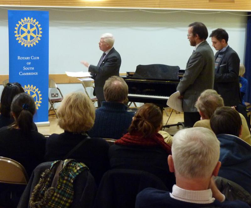 Feb 2014 Club Competition Rotary Young Musician 2014 - Our Judges giving feedback to our contestants - Leon, David, Robert