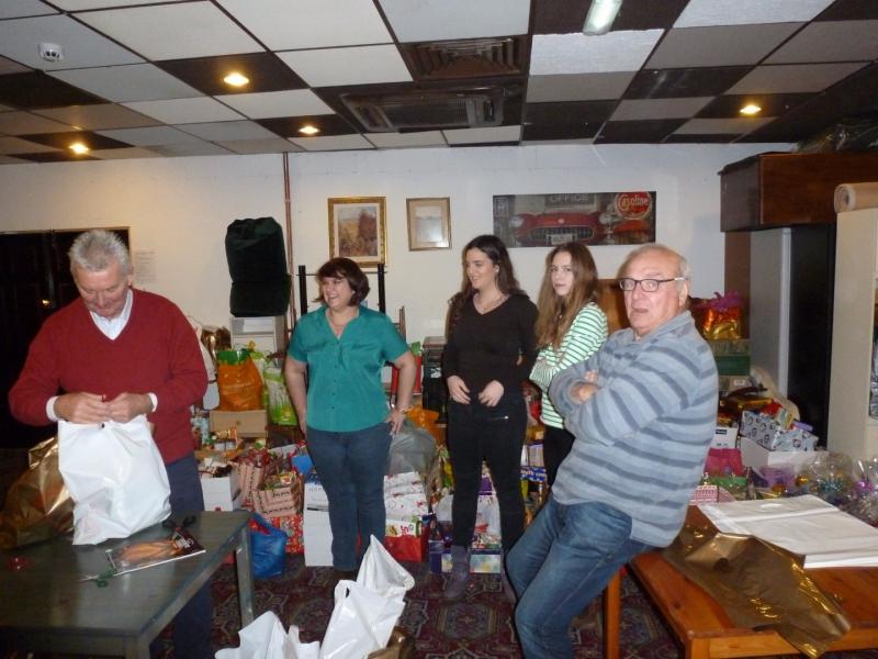 Xmas Hamper Appeal - Volunteers from the club packing the hampers.