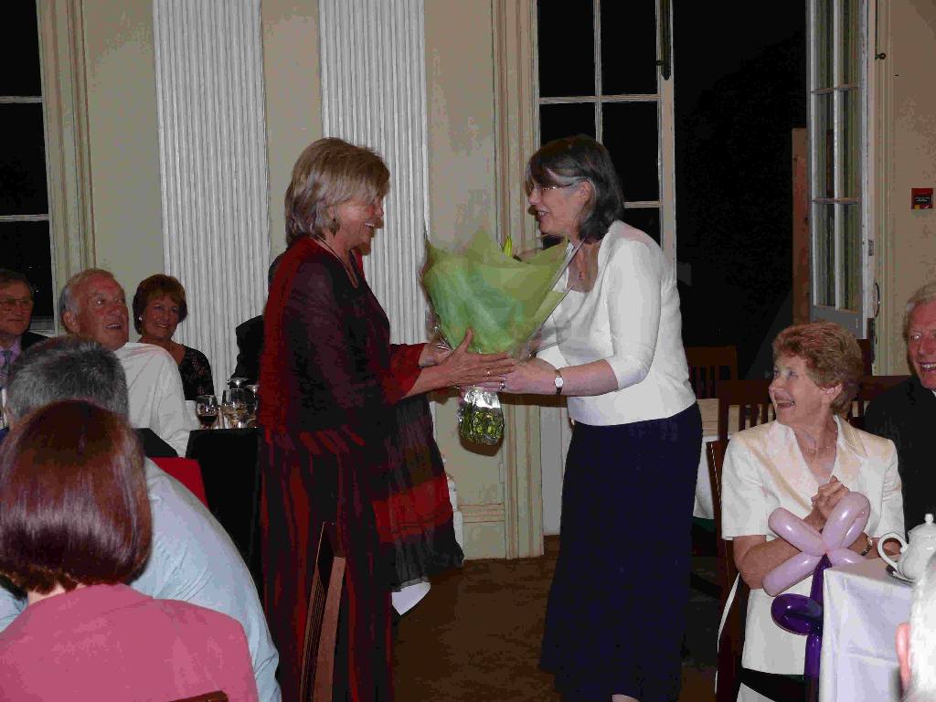 President's Evening 2007 - Rachel Cable presented with a bouquet by Sheila Land
