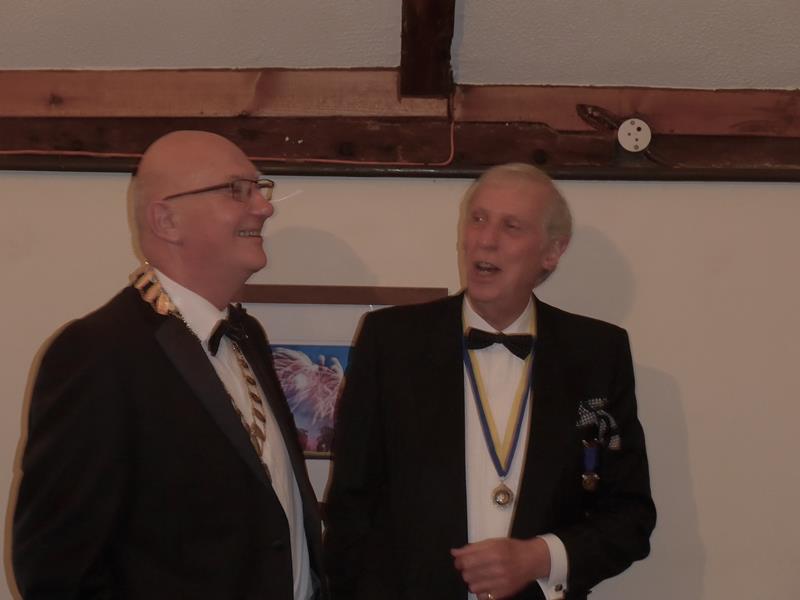 Charter Night 2016 - Jim Milne with Roger Alflatt one of our Honorary Members