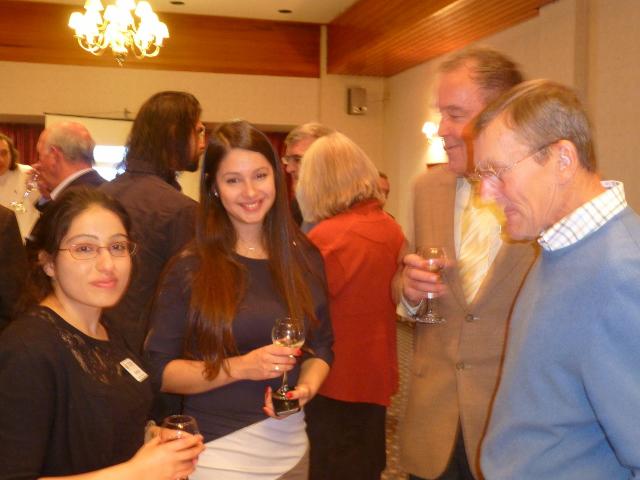 Joint Rotaract/Rotary Cheese and Wine Party - Young and old enjoy a glass of wine