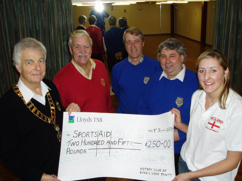Club Presentations - Sports Aid cheque presented to Jenna Stevens-Smith