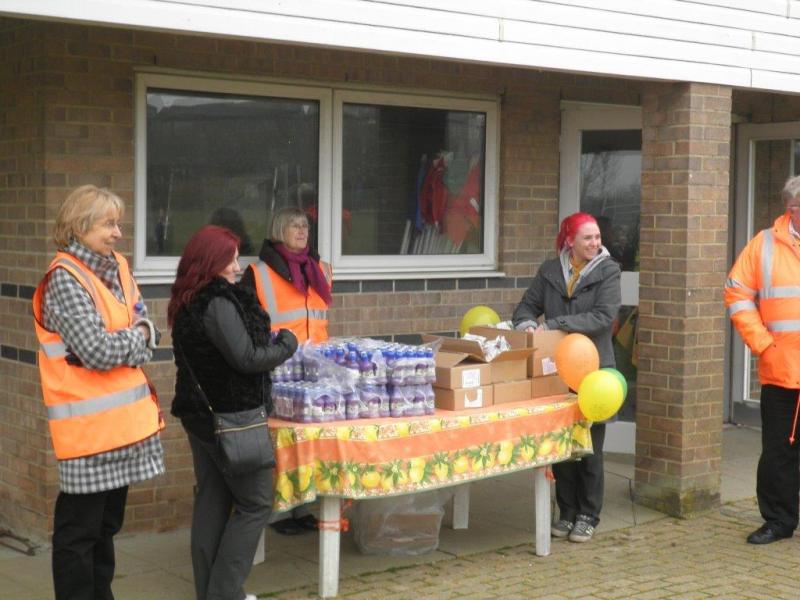 WALK 4 WATER 2015 - 20th March 2015 - Fresh Fruit and a drink being readied for their return thanks to McDonalds