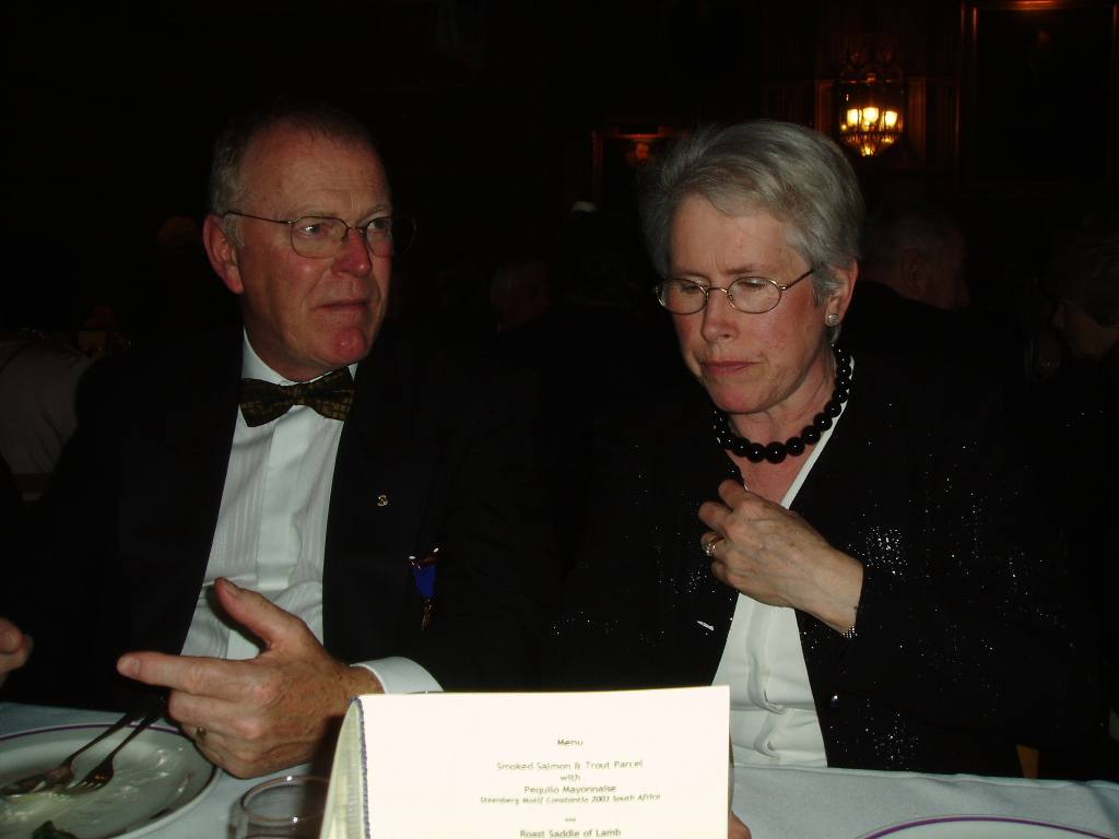 District 1080 Centenary Dinner - Mick Cozens and Vicky Knipe