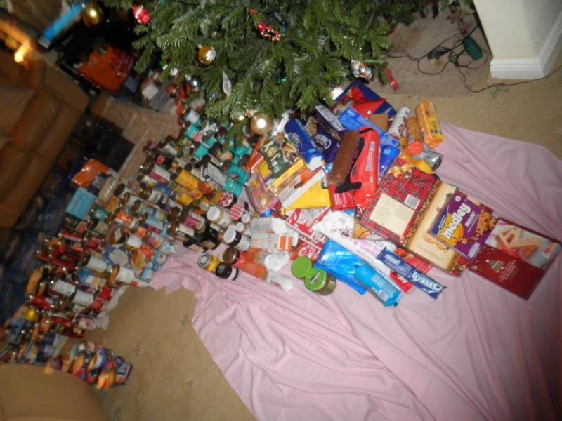 Xmas Food and Clothing Collections - A selection of the food collected