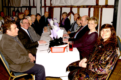 7.2.09 Annual Dinner Dance with the Four Just Men -  Pres Elect Cathy with the Wigmore wanderers!