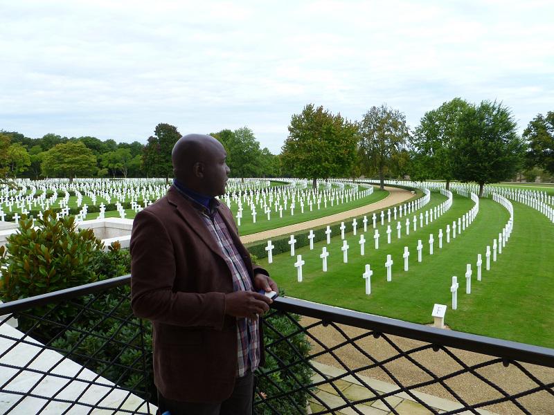 Sep 2014 Peace Scholar visits the American Cemetery - Cambridge - .