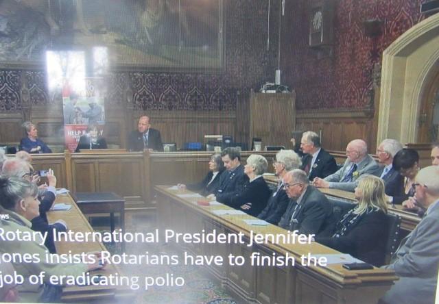 Global Polio Eradication Initiative Event - In a committee room of the House of Commons