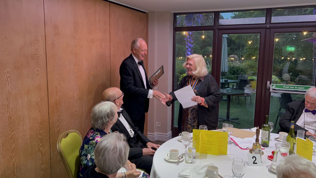President’s Dinner - Dr Keith Newman was a guest invited to receive a Community Service Award for his work connected to the development of the Brambleton Hall.