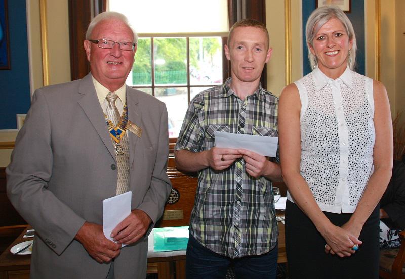 2013 Greenock RC Disbursement Day  - Alice Paul and Michael Bradley receive a cheque for the Recovery Caf
