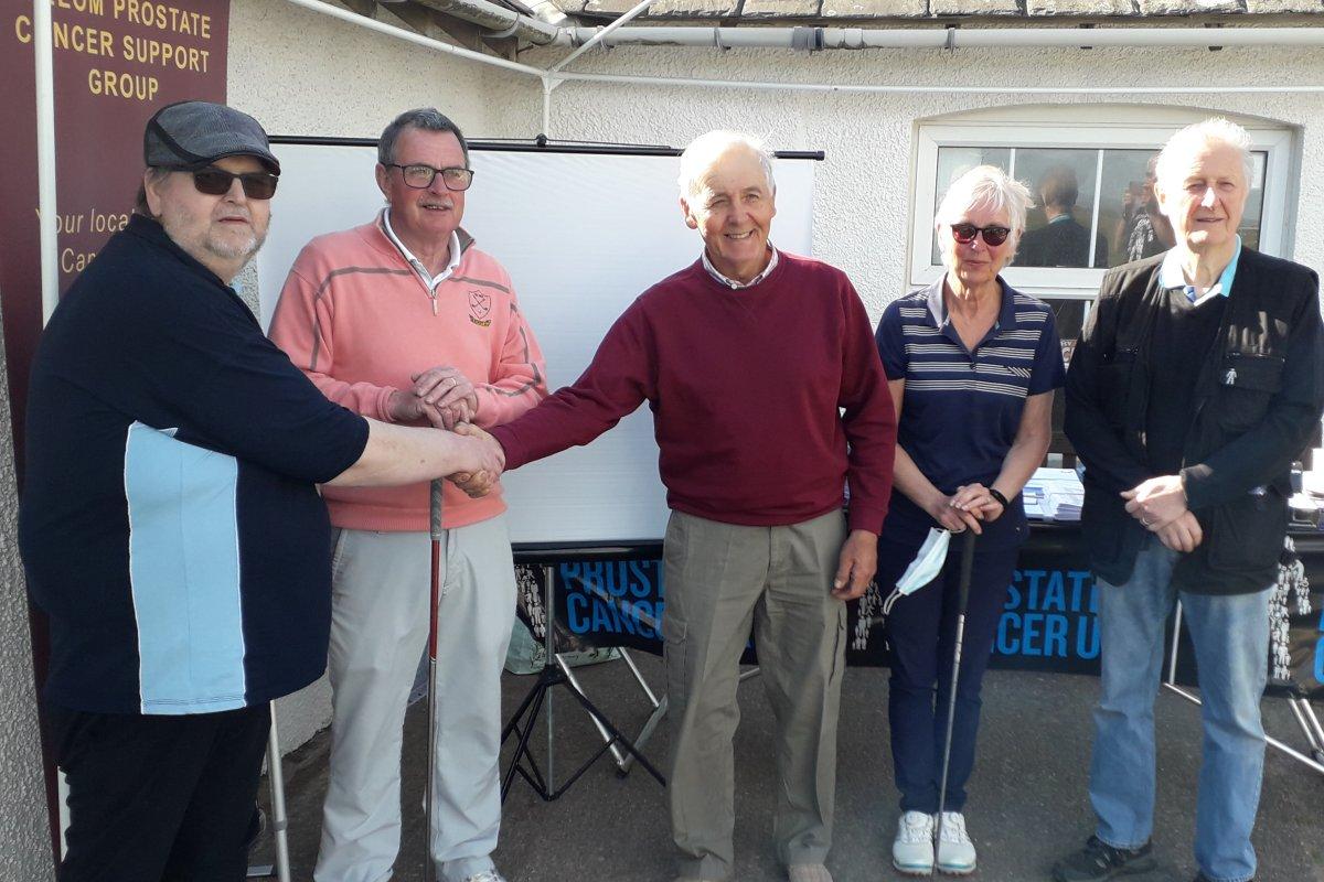 Presentation at Silecroft Golf Club - Gift from Millom Rotary Club of a projector screen to Millom Prostate Support Group