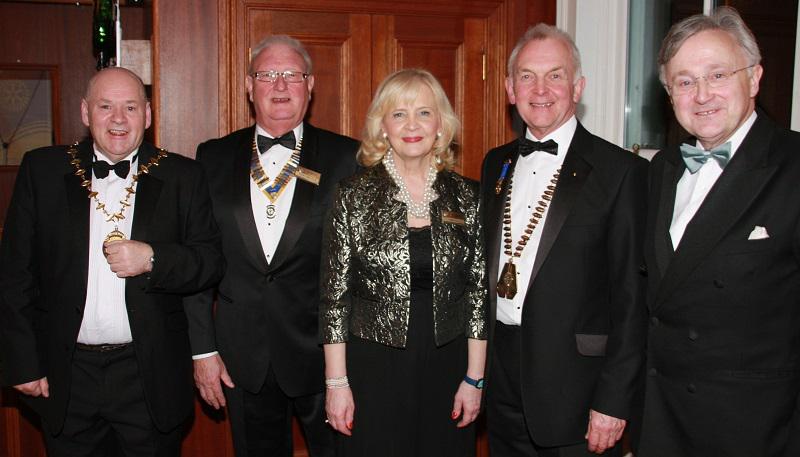 60th Charter Dinner - Provost Robert Moran, President Ken, President Elect Anne Hill, DG Richard Lees and Rev. Prof. Norman Drummond