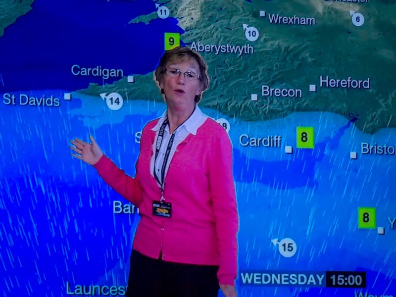 BBC Media City tour - The Weather with Margaret.