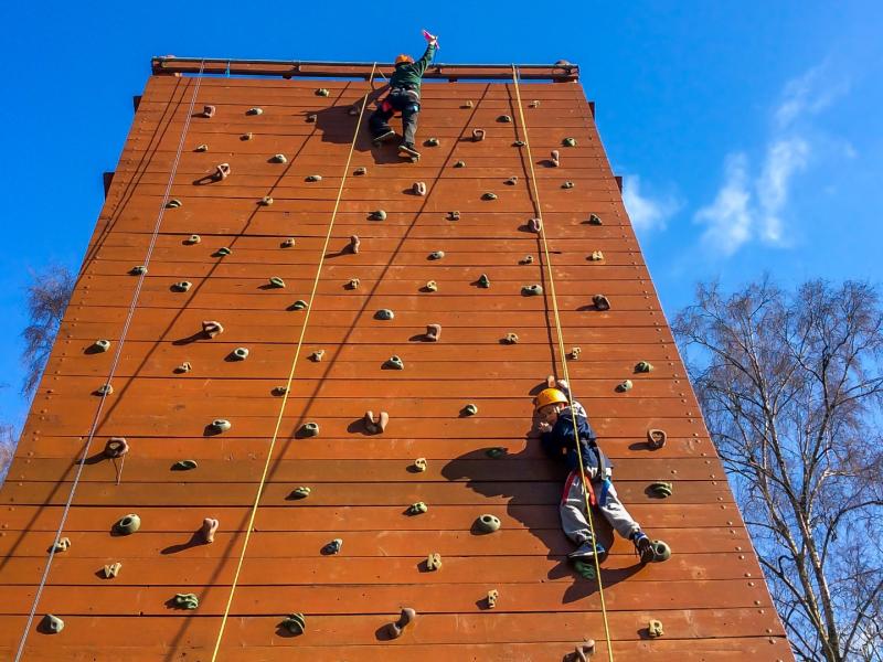 Trip to Petty Pool Outdoor Centre - The climbing wall