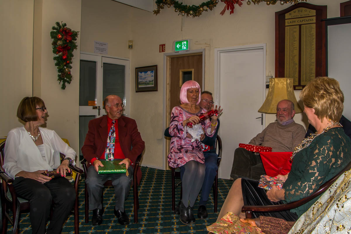 Members' Christmas Party - Tony wins first prize.