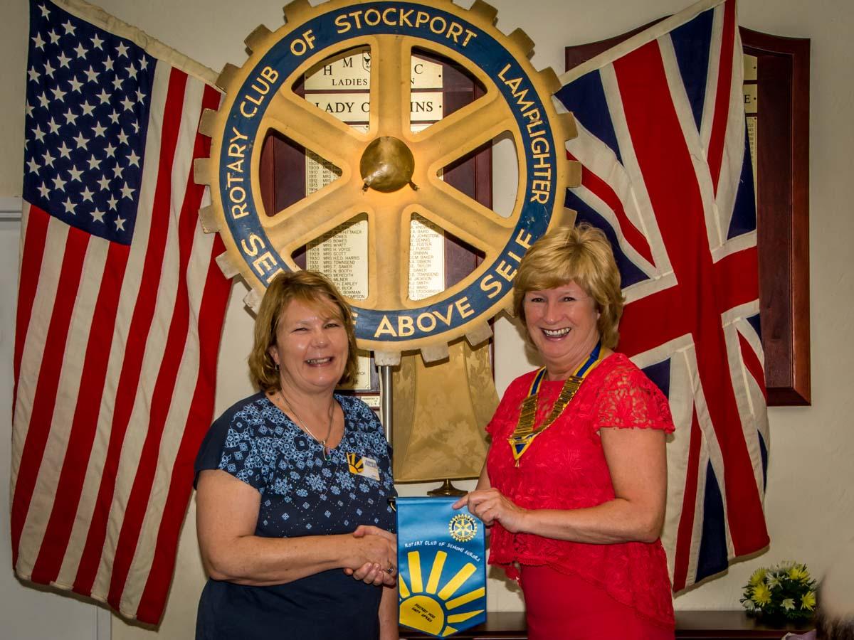 Club Assembly - We were delighted to welcome visiting Rotarian Jennifer Palliard from South Africa.