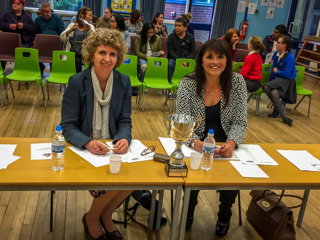 Youth Speaks Competition 2016 - Judges Claire Tunnicliffe and Susan Allen.