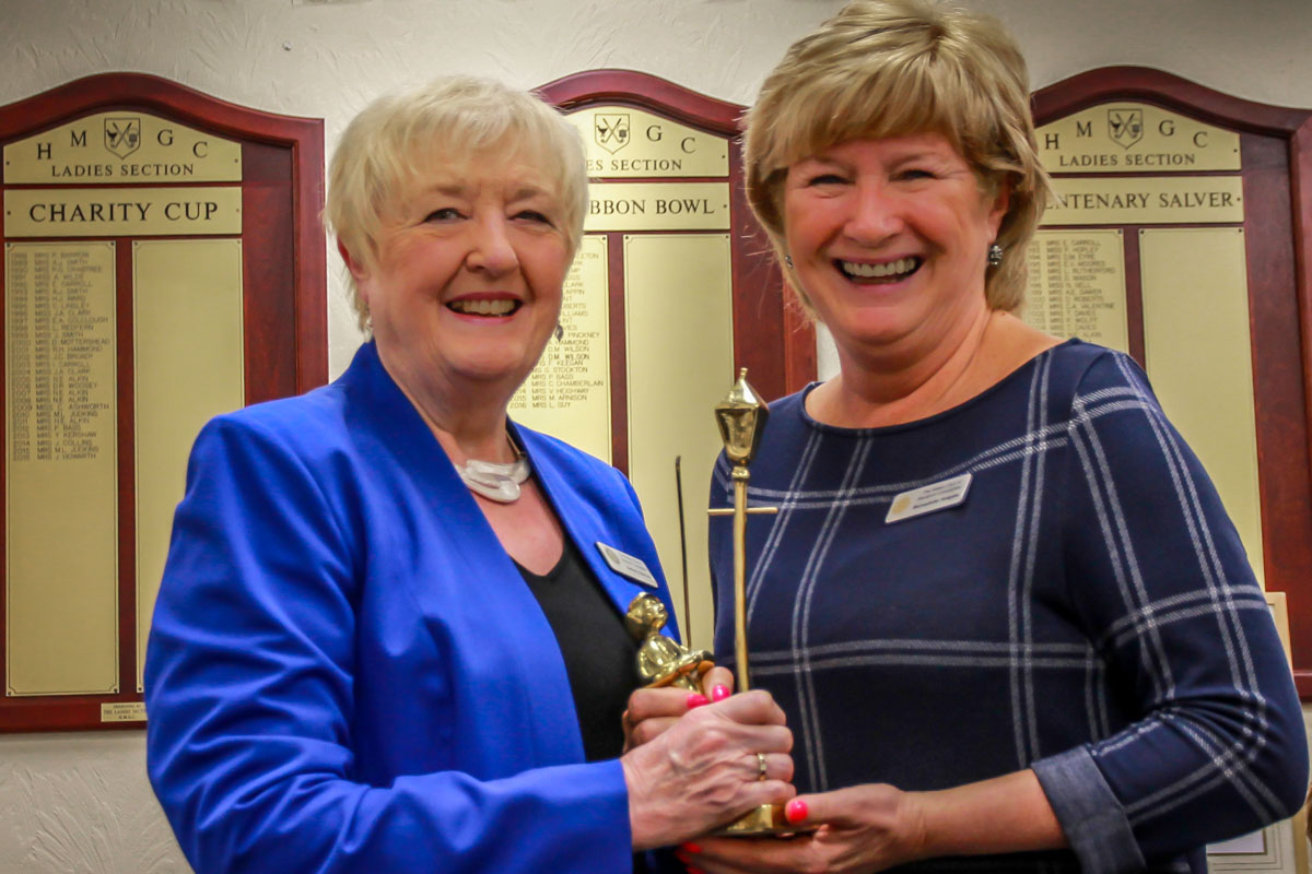 Speakers evening - Barbara receives the Lamplighter Award for organising the Ladies Lunch.