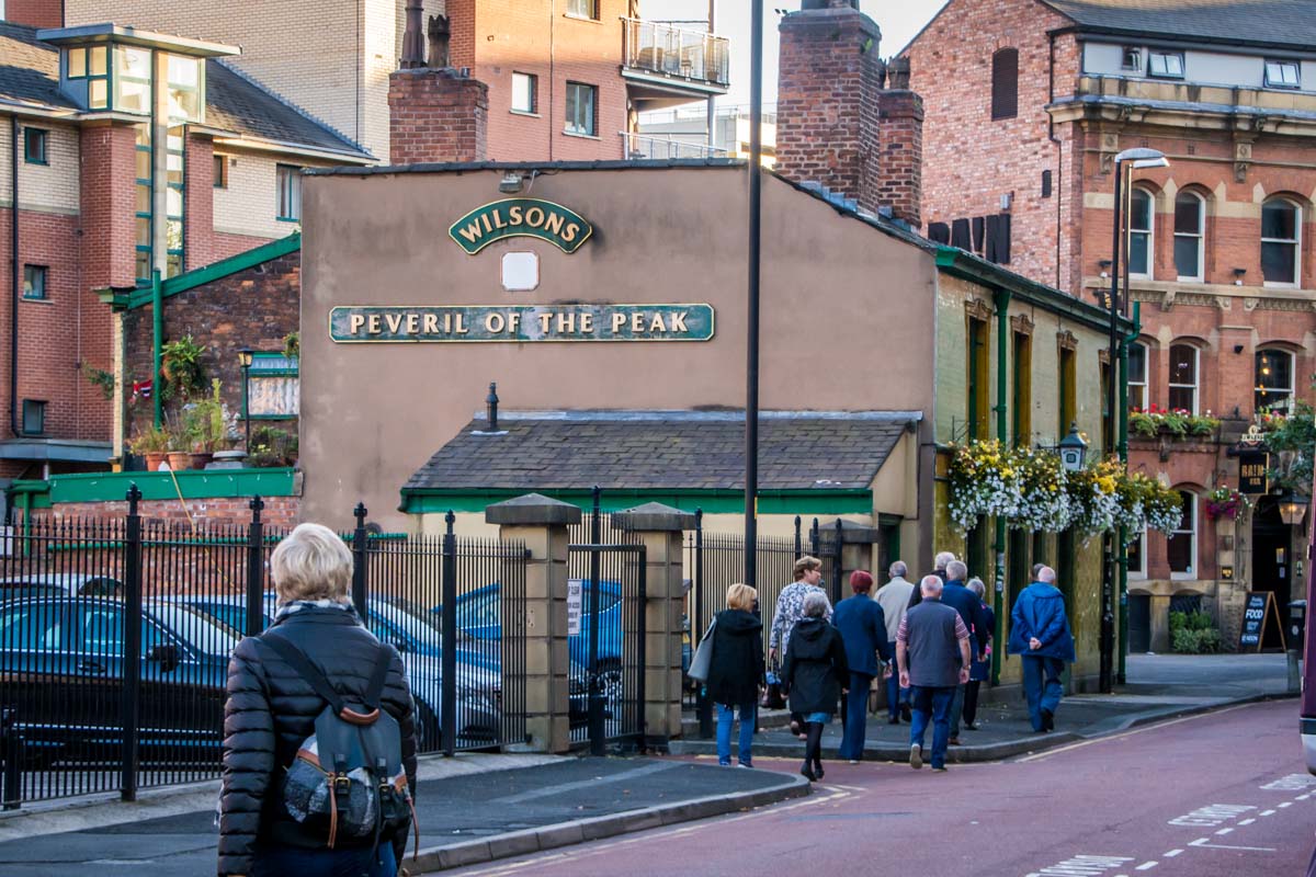 Manchester Pubs Guided Tour - First stop - The Pevril of the Peak.