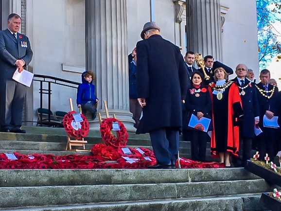 Remembrance Sunday - Laying the wreath.