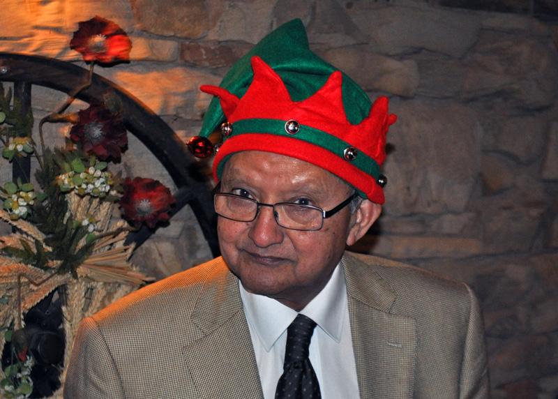 Christmas Party - Satish gets into the spirit.