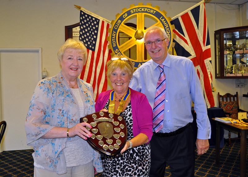 Club Assembly - The Attendance Shield is presented jointly to Barbara and Bill, who both recorded the most attendances in the year. 