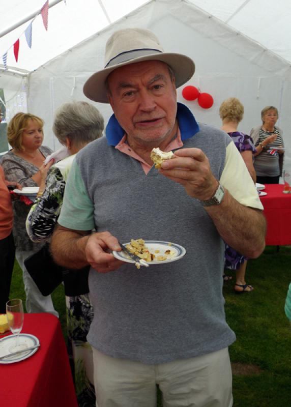 Summer Garden Party - John with another plateful!