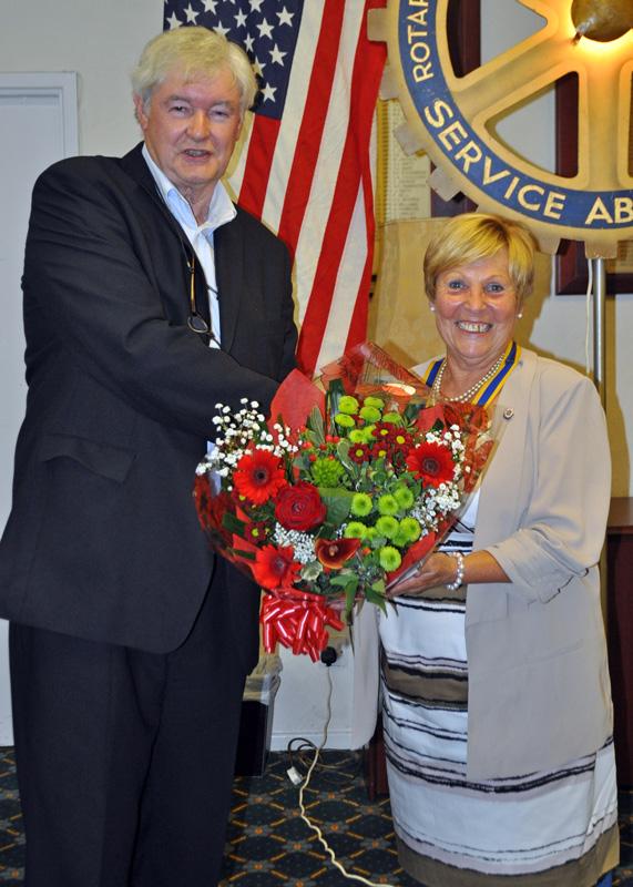 Club Assembly 2012 - Flowers for Carol. (A good swap)