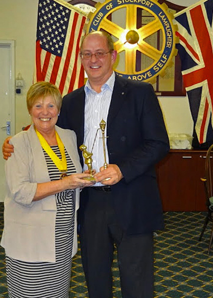 Swimathon 2012 - John is presented with the Lamplighter Award for an outstanding achievement in organising this event.