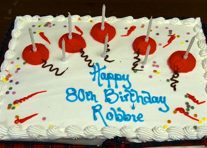Robbie's 80th Birthday - The cake.