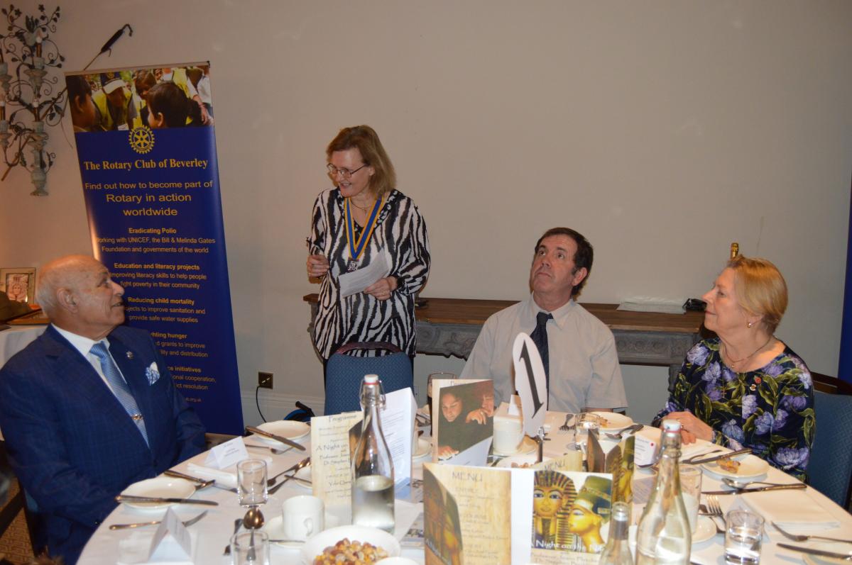 'A Night on the Nile' with Professor Joann Fletcher and Dr Stephen Buckley - ROTARY BEVERLEY EGYPT EVENING 2019 IMG 0067